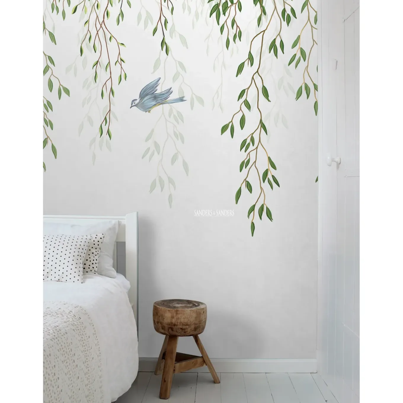 Sanders & Sanders Fotobehang Vogels In De Natuur Groen En Blauw - 350 X 279 Cm - 601003
