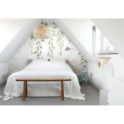 Sanders & Sanders Fotobehang Vogels In De Natuur Groen En Blauw - 350 X 279 Cm - 601003