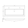 Sanifun Wastafel Feline 1000 X 460 X 55 Mm