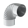 Saninstal bocht 90° Ø131mm gegalvaniseerd staal