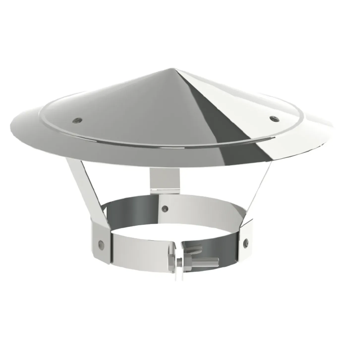Saninstal kap Ø131mm RVS