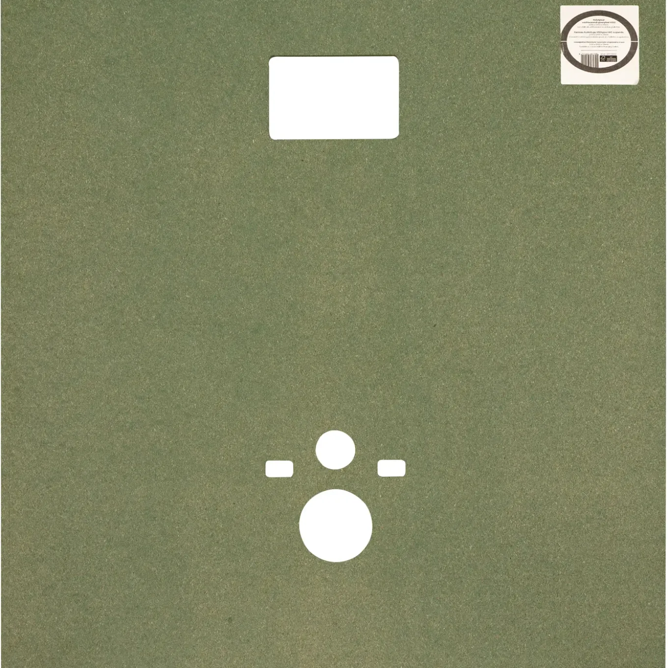 Sanipan - toiletachterwand V313 – spaanplaat- vochtwerend – hangtoilet - 1230x1200x18 mm