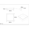SaniSupreme Inbouwnis badkamer douche Gunmetal Grijs 30,5 x 30,5 x 7 cm