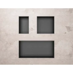 SaniSupreme Inbouwnis badkamer douche Gunmetal Grijs 30,5 x 30,5 x 7 cm
