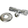Sanivesk hoekstopkraan met rozet 1/2" buitendraadx10mm chroom