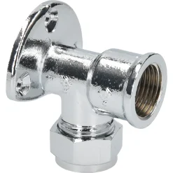 Sanivesk knel Muurplaat chroom 15mm x 1/2"F