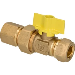 Sanivesk kogelkraan gas Knel 1/2"F x 15mm vlinder