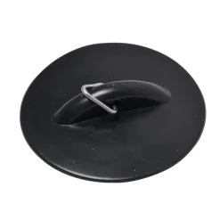Sanivesk plugstop breed afdekplaat 60mm+Triangel 45,5mm kunststof zwart 4pp