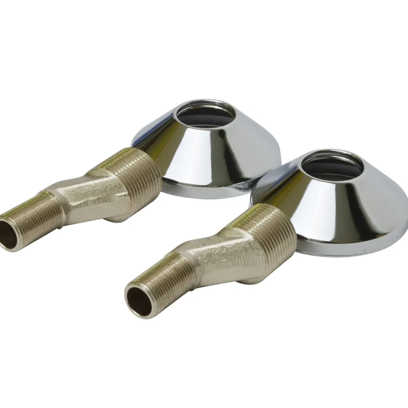 Sanivesk S-koppeling set + rozet 3/4"Mx3/8"M chroom