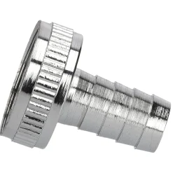 Sanivesk slangkoppeling + wartelmoer 1/2"x3/4"F chroom 4pp