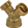 Sanivesk Y-stuk 3/4"Mx3/4"Fx3/4"M messing