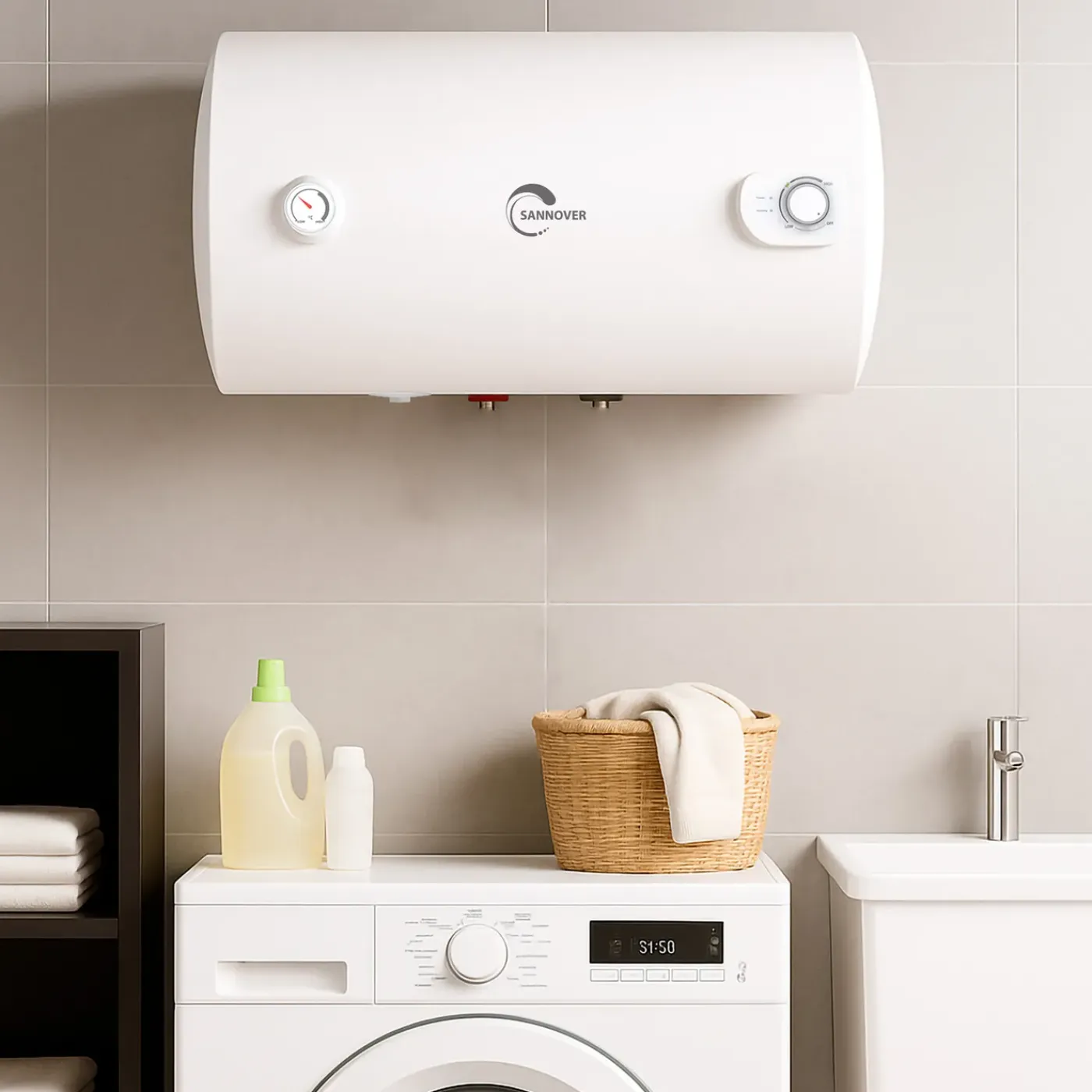 Sannover Horizontale Elektrische Boiler Bypso 80l