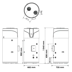 Sannover Monobloc Staande Thermodynamische Boiler Stelios 200 L