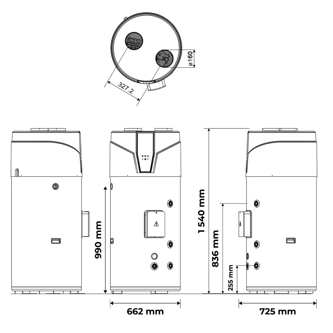 Sannover Monobloc Staande Thermodynamische Boiler Stelios 200 L