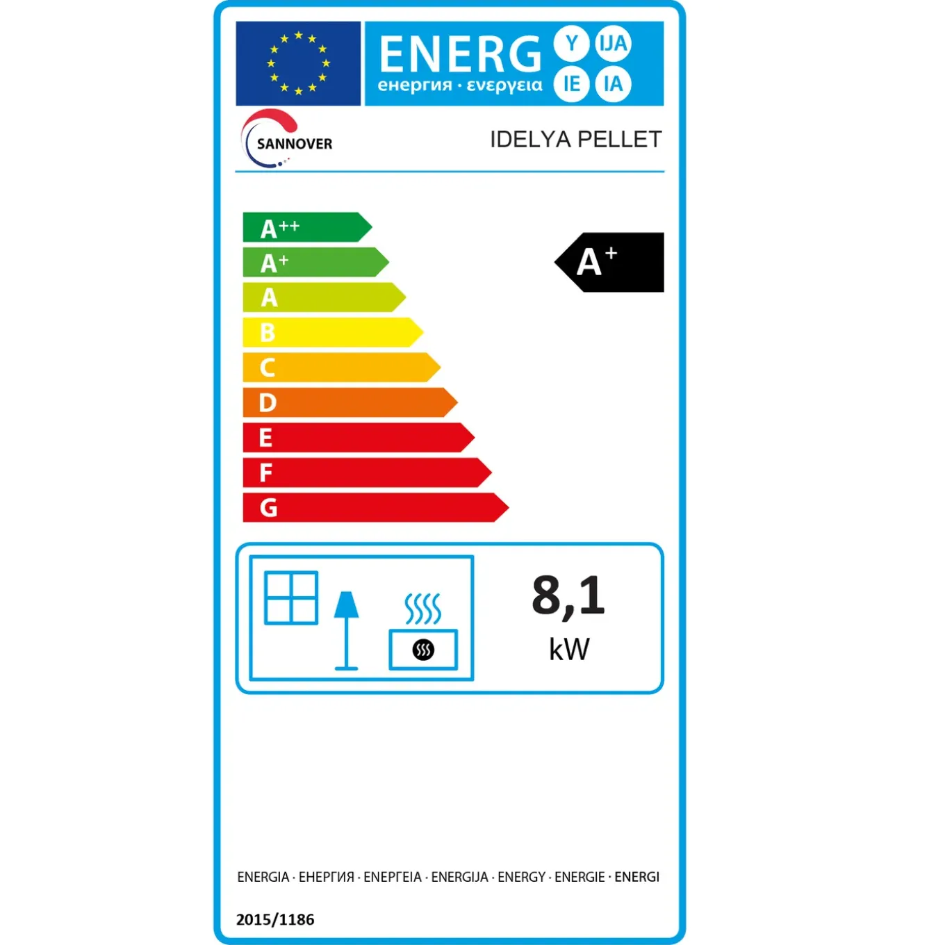 Sannover Pelletkachel Idelya 9 Kw