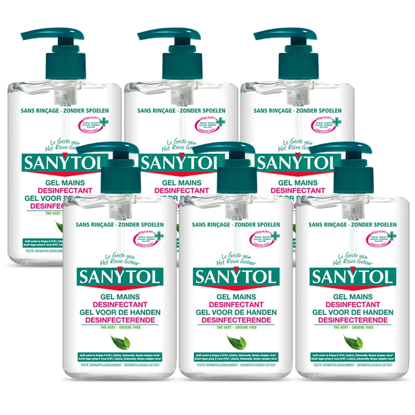 Sanytol Desinfecterende Handgel - 250ml - 6 Stuks