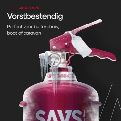 SAVS Brandblus Box - Poederblusser 3 Kg + Blusdeken - L - Met Montagebeugel