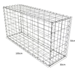 Monster Shop Schanskorf muur - Set: 6 - Gabion - 100x30x50 cm per unit