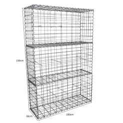 Schanskorven Gabion 100 x 50 x 30 cm / verpakking van 3