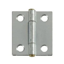 Scharnier met koperen pen - verzinkt staal - 22x25 mm - 4 stuks