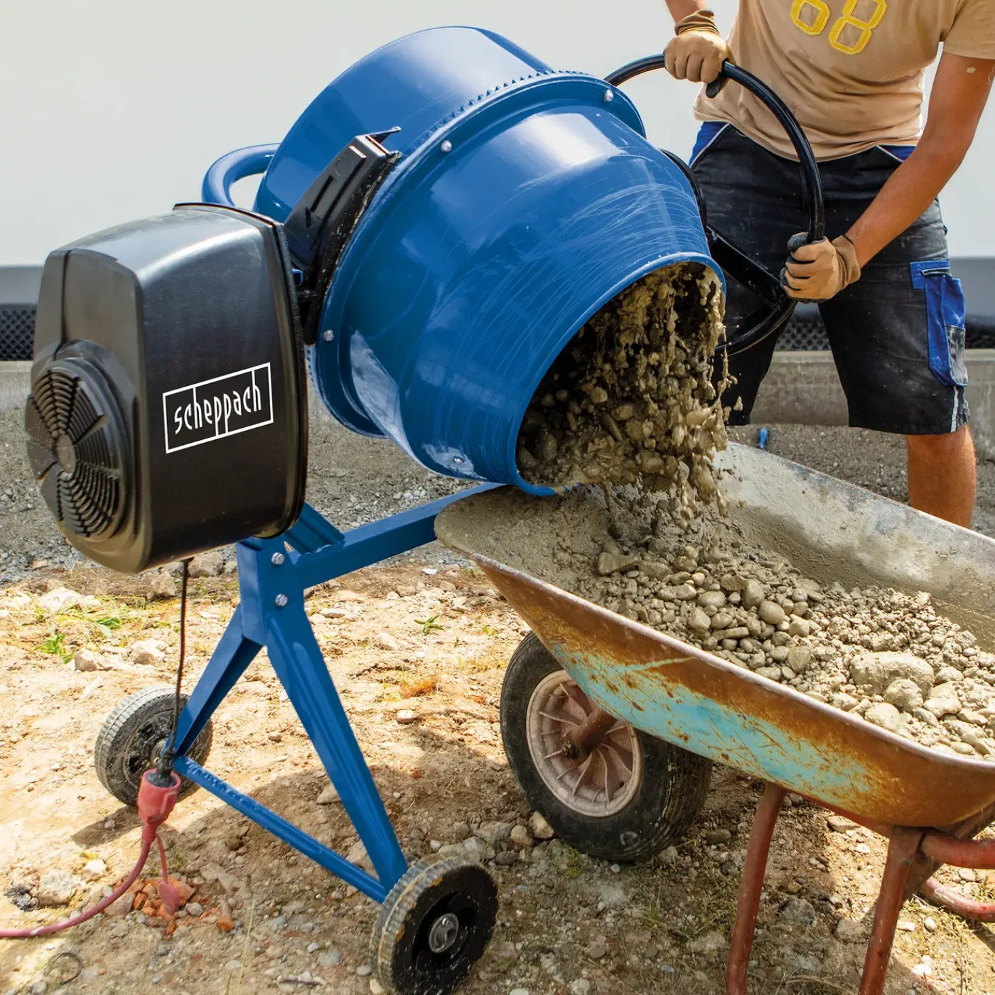 Scheppach 140L Betonmolen MIX140 - 550W - 230V - 26.6rpm