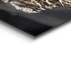 Overig Schilderij Gouden Hand - 60x90 cm - Goudkleurig - Hout