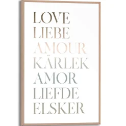 Overig Schilderij Slim Frame Liefde - MDF - Zwart-Wit - 20x30cm