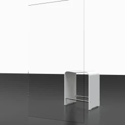 Schulte badwand - 112x140 - 2-delig - 5mm - zwart - helder -antikalk - draaibaar