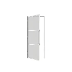 Schulte Complete Glazen Binnendeur Met Kozijn 90x215cm - Transparant - Wit - Links