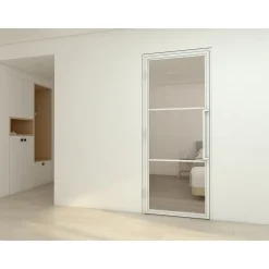 Schulte Complete Glazen Binnendeur Met Kozijn 90x215cm - Transparant - Wit - Links