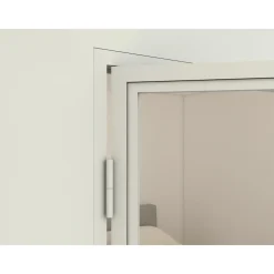 Schulte Complete Glazen Binnendeur Met Kozijn 90x215cm - Transparant - Wit - Links