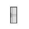 Schulte Complete Glazen Binnendeur Met Kozijn - 90x201cm - Transparant - Mat Zwart - Rechts