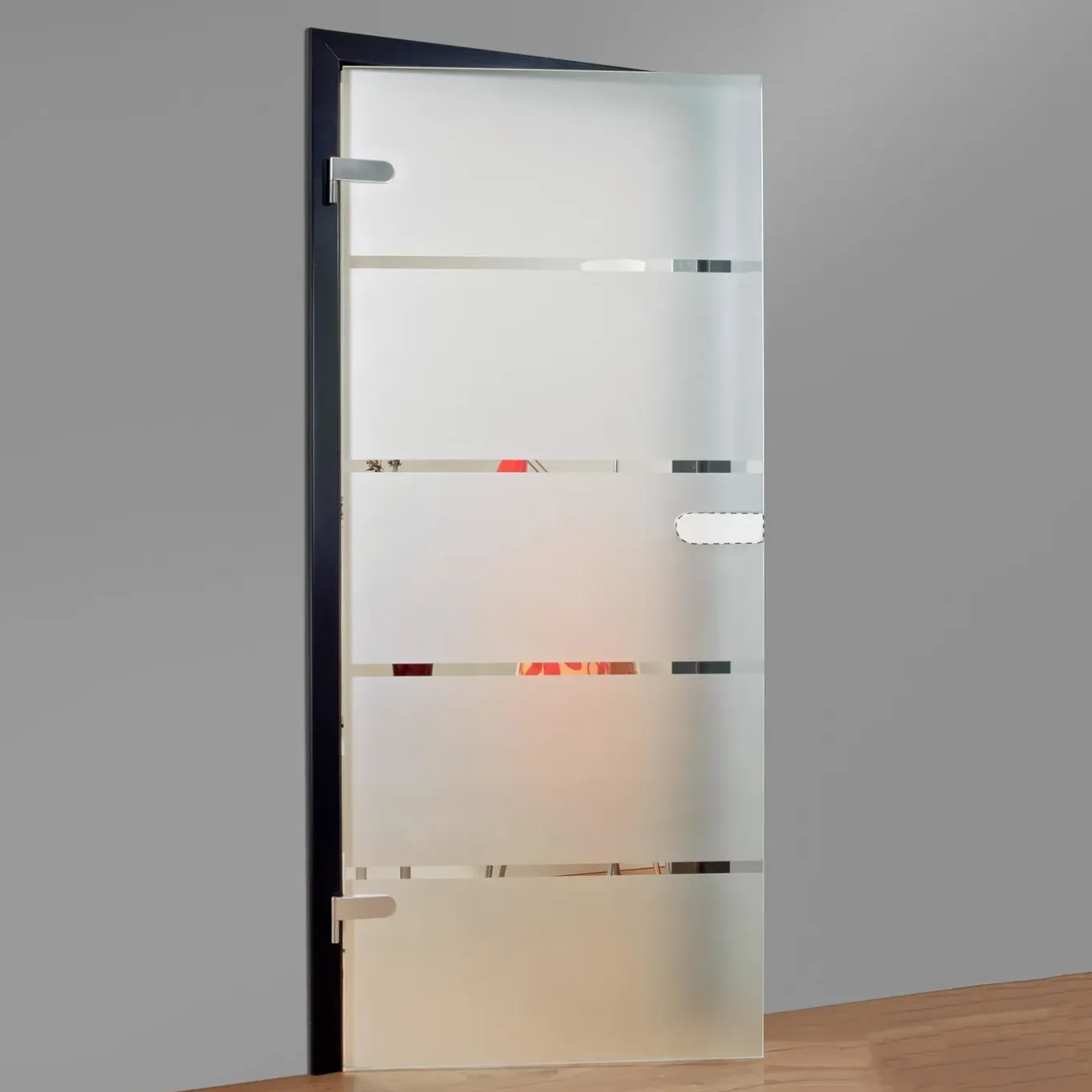 Schulte Complete Glazen Draaideur - 83 X197 Cm- Vacken satijn - Chroom - Zonder Kozijn - Omkeerbaar