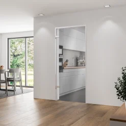 Schulte Complete Glazen Draaideur - 83 X197 - Transparent - Chroom - Zonder Kozijn - Omkeerbaar