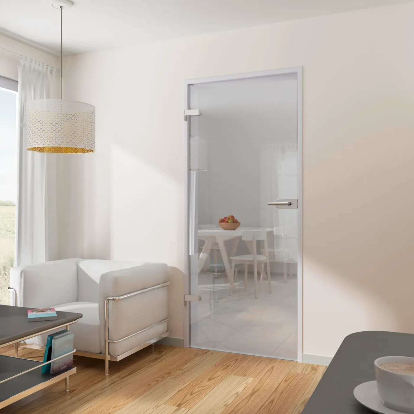 Schulte Complete Glazen Draaideur - 83 X197 - Transparent - Chroom - Zonder Kozijn - Omkeerbaar