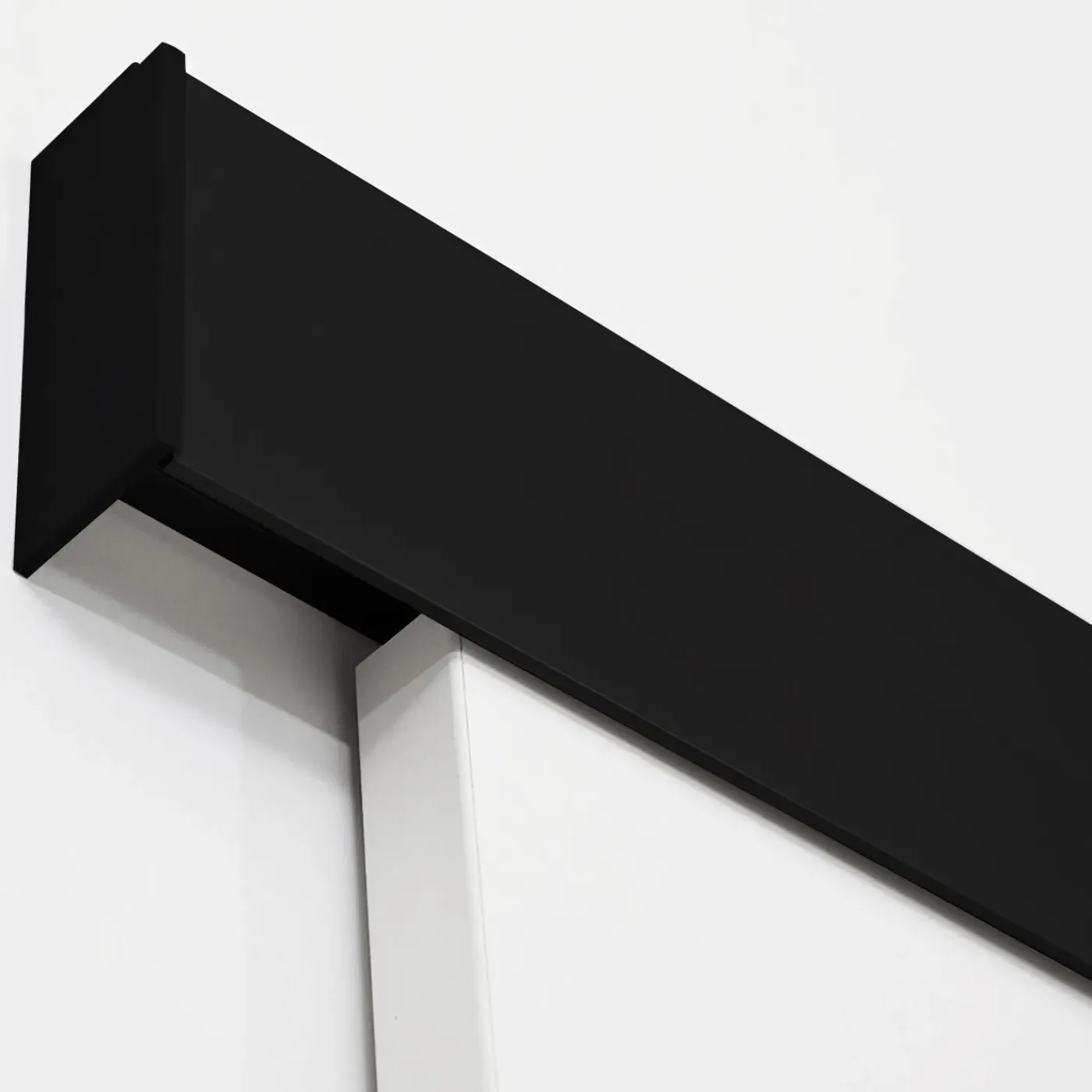 Schulte complete schuifdeur - 88x203 - hout wit -zwarte stanggreep-noir -doubele softclose