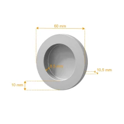 Schulte Complete Schuifdeur Hout - 77x203 - Wit Hout - Ronde Komgreep + Dubbele Softclose Demper