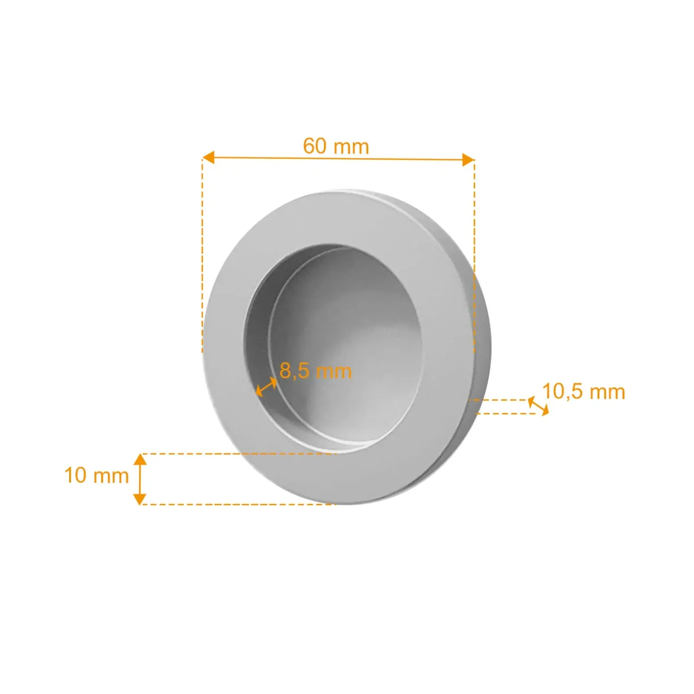 Schulte Complete Schuifdeur Hout - 77x203 - Wit Hout - Ronde Komgreep + Dubbele Softclose Demper