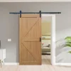 Schulte complete schuifdeur - hout - 103x215 - dekor eiken - bevestiging zwart -eenvoudige montage