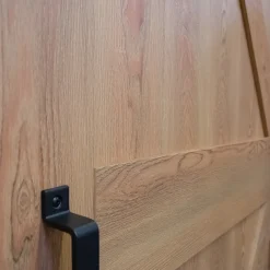 Schulte complete schuifdeur - hout - 103x215 - dekor eiken - bevestiging zwart -eenvoudige montage