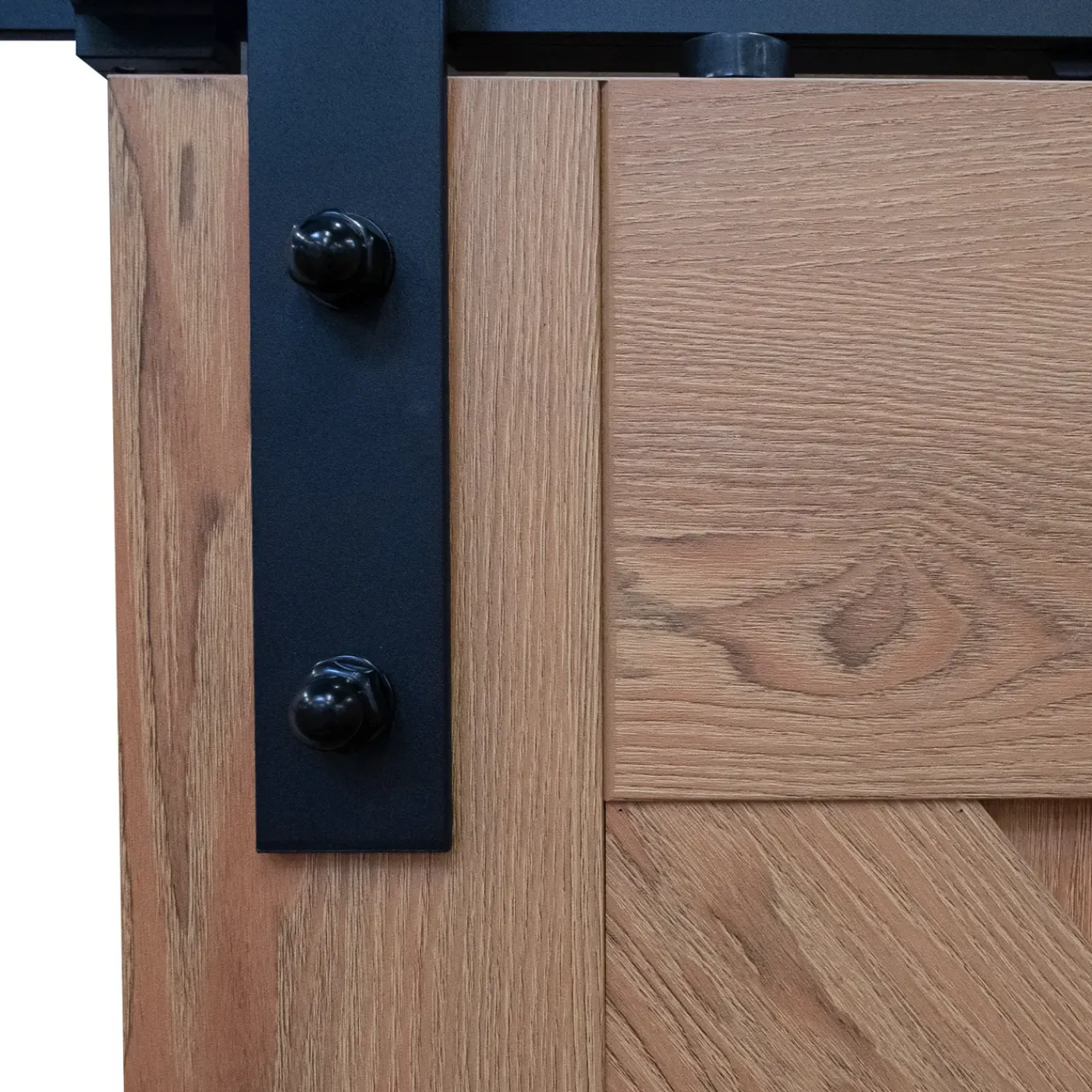 Schulte complete schuifdeur - hout - 103x215 - dekor eiken - bevestiging zwart -eenvoudige montage
