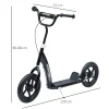 Scooter Step Hoogteverstelbaar 12 Inch - Zwart