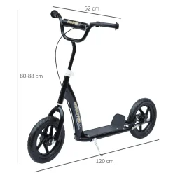 Scooter Step Hoogteverstelbaar 12 Inch - Zwart