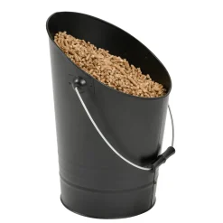 Seau à granulés BUCKY avec tamis, acier noir