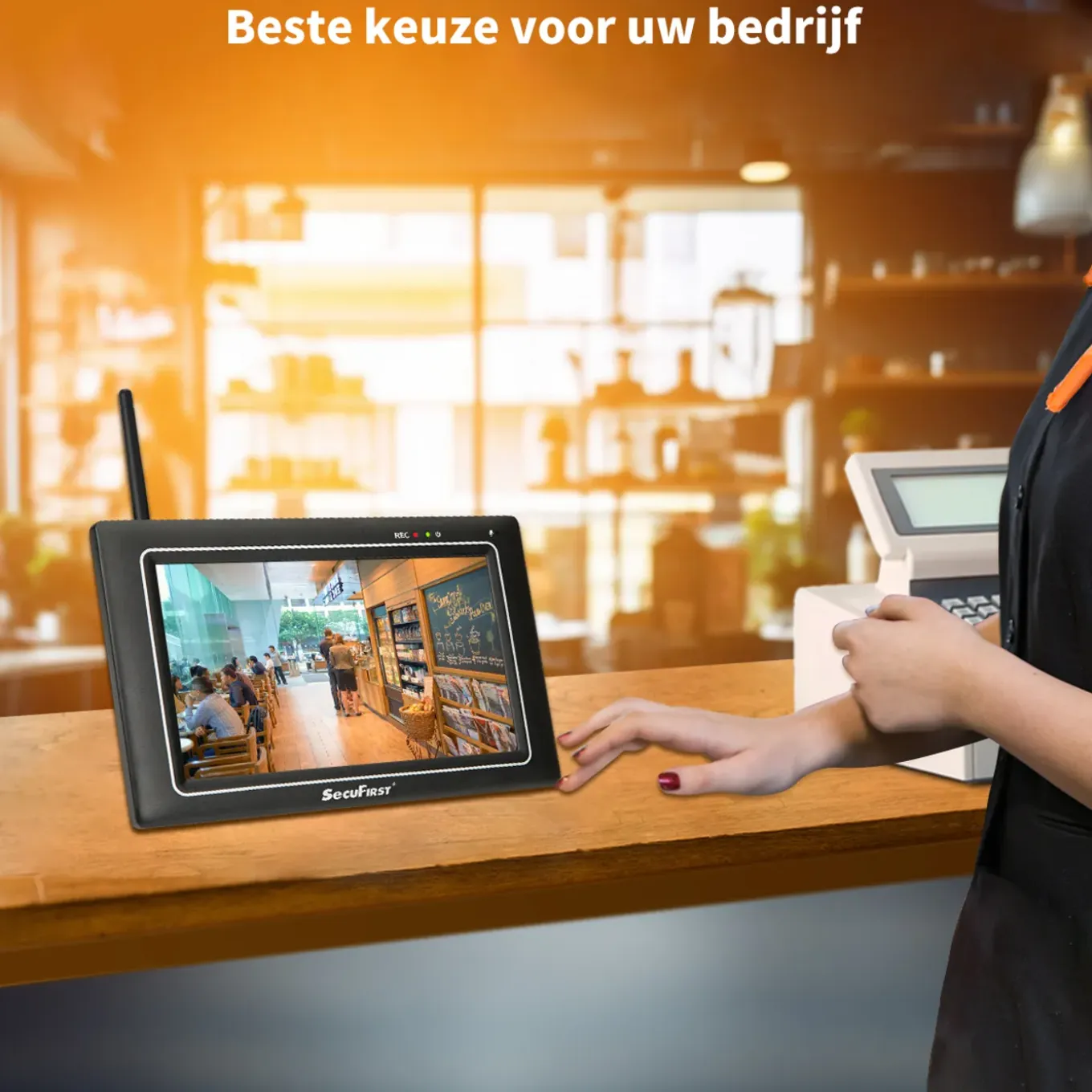 SecuFirst CWL401S/2 Met 7 inch monitor en 2x Draadloze Beveiligingscamera - Zwart