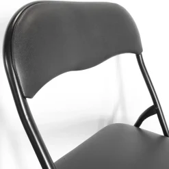 Sedero Klapstoel - Zwarte Vouwstoel - Metaal - Zithoogte 40 Cm
