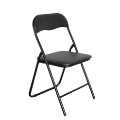 Sedero Klapstoel - Zwarte Vouwstoel - Metaal - Zithoogte 40 Cm
