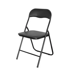 Sedero Klapstoel - Zwarte Vouwstoel - Metaal - Zithoogte 40 Cm