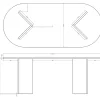 SELSEY - Eettafel - Ovo - Wisconsin Walnoot - Ovaal - 204x90x75 Cm