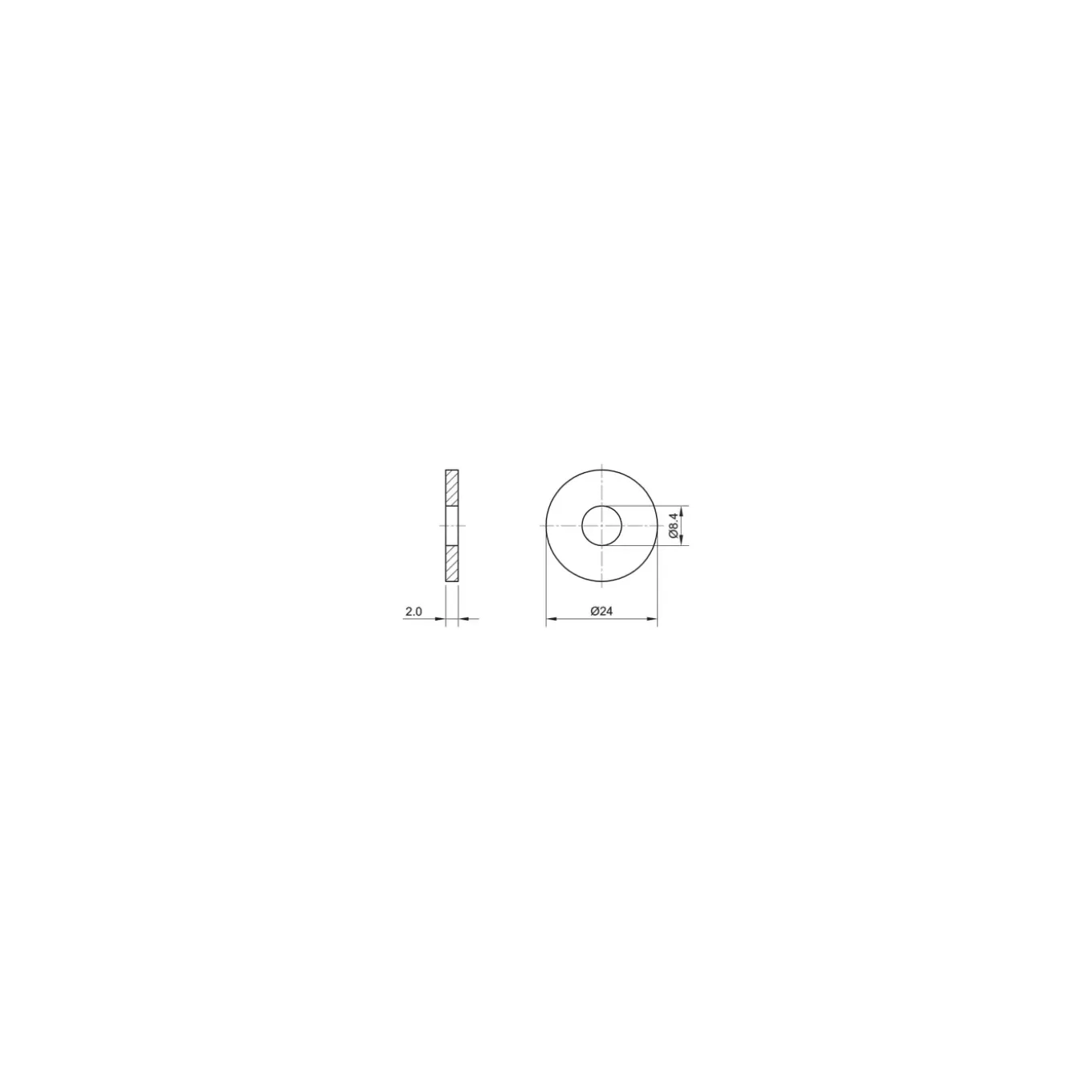 Sencys Carrosseriering - Gegalvaniseerd staal - M8 - 20 stuks